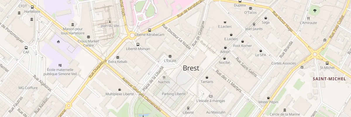 Plan du 2 Rue de Glasgow à Brest