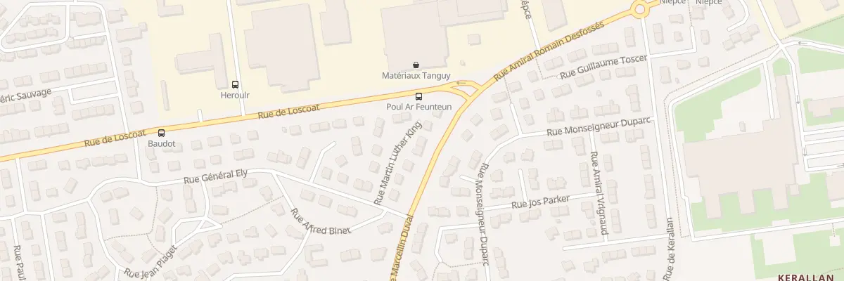 Plan du 9 Rue Martin Luther King à Brest