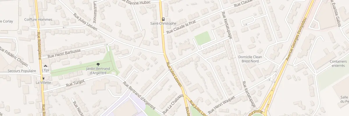 Plan du 187 Rue Jules Lesven à Brest