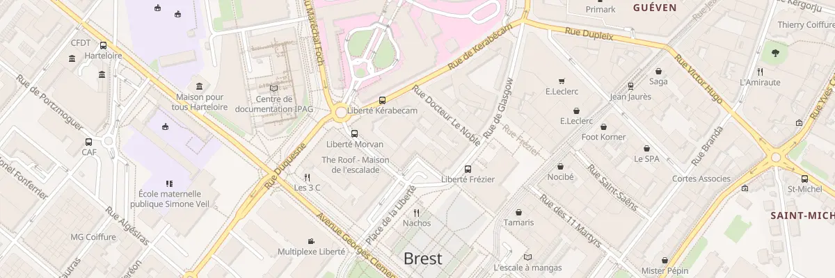 Plan du 6 Pl de la Liberté à Brest
