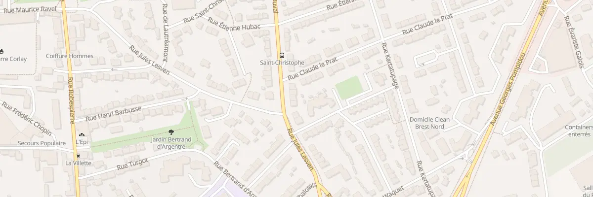 Plan du 3 Rue Marcelin Duval à Brest