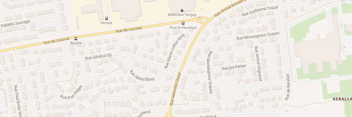 Plan du 3 Rue Martin Luther King à Brest