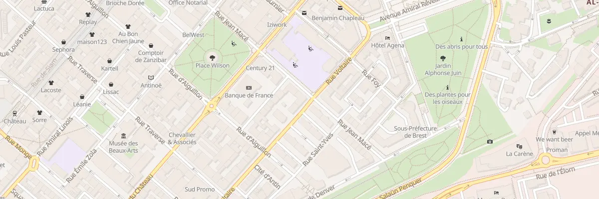 Plan du 40 Rue Voltaire à Brest