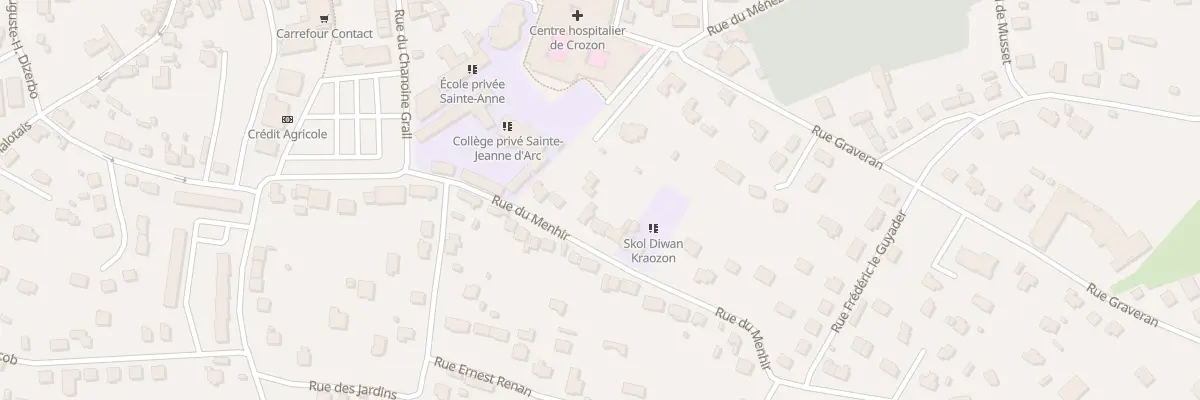 Plan du 25 Rue du Menhir à Crozon
