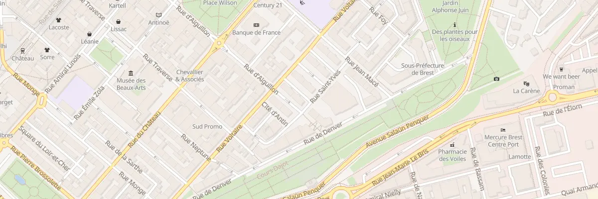 Plan du 2 Rue Saint-Yves à Brest