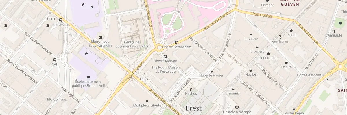 Plan du 5 Rue Augustin Morvan à Brest