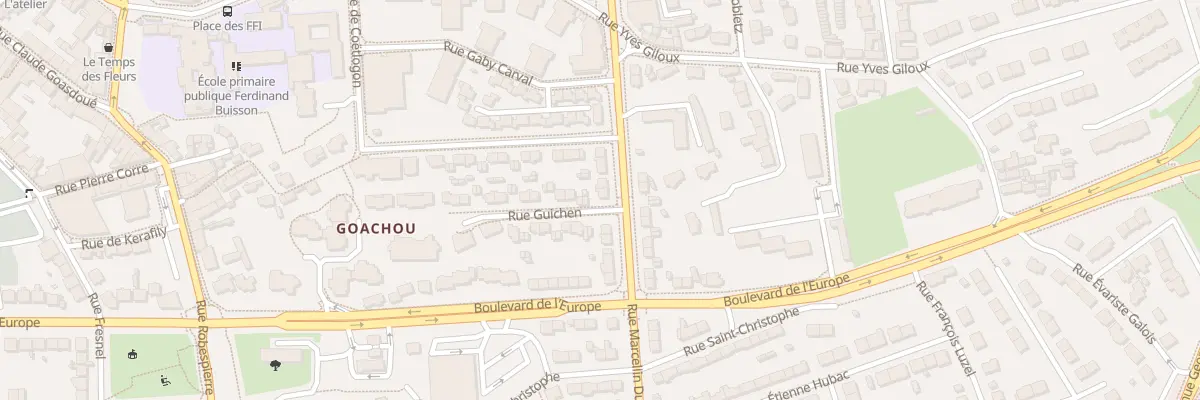 Plan du 30 Rue Marcelin Duval à Brest