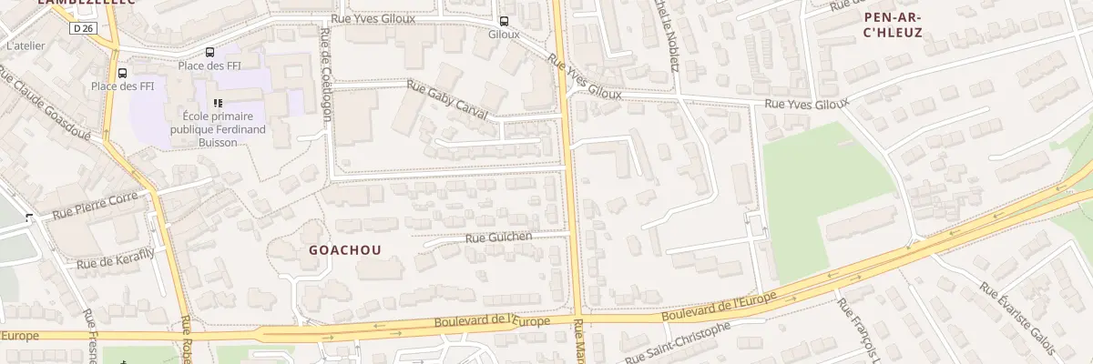 Plan du 36 Rue Marcelin Duval à Brest