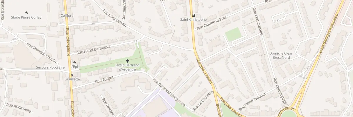 Plan du 94B Rue Jules Lesven à Brest