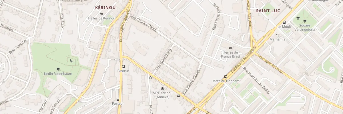 Plan du 3 Rue Gutenberg à Brest