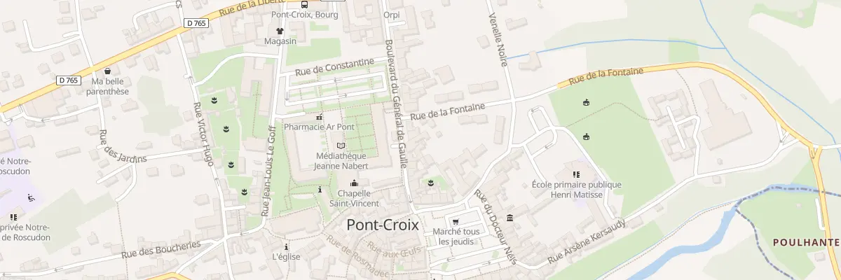 Plan du 16 Bd General de Gaulle à Pont-Croix