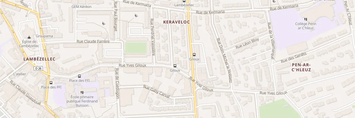 Plan du 3 Rue Gustave Toudouze à Brest