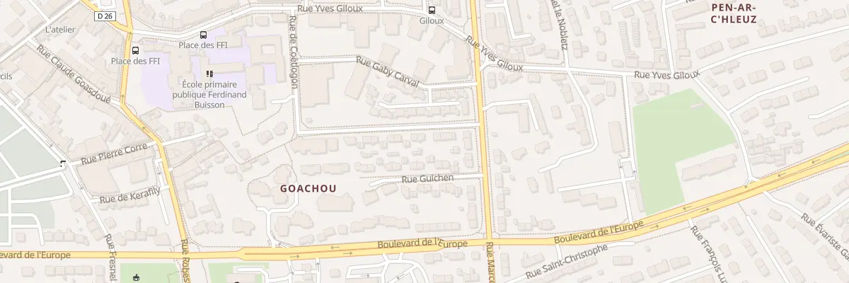 Plan du 6 Rue de Coetlogon à Brest