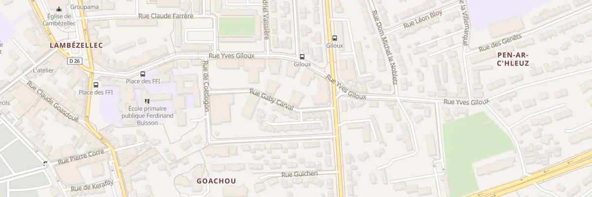 Plan du 75 Rue Gaby Carval à Brest