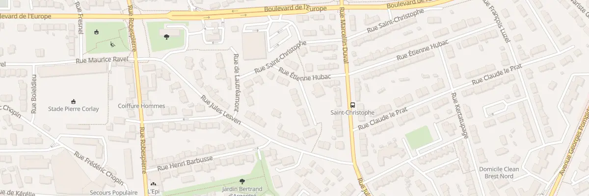 Plan du 3 Rue Edgar Quinet à Brest