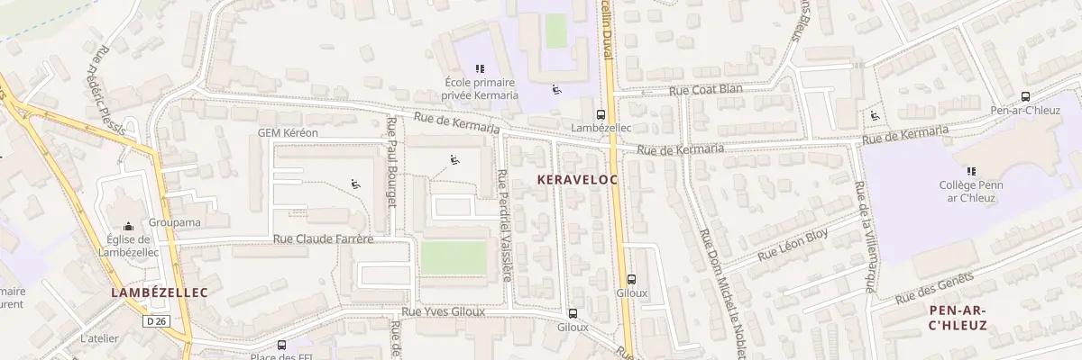 Plan du 16 Rue Gustave Toudouze à Brest