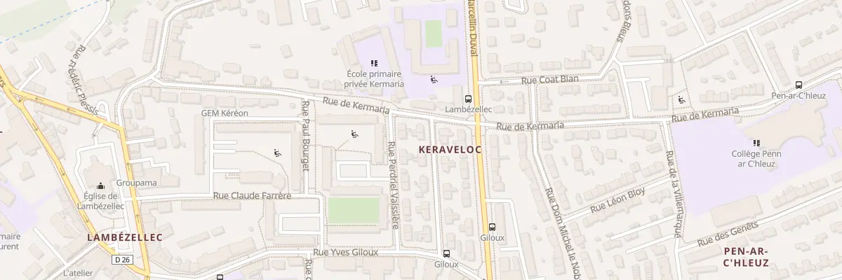 Plan du 18 Rue Gustave Toudouze à Brest