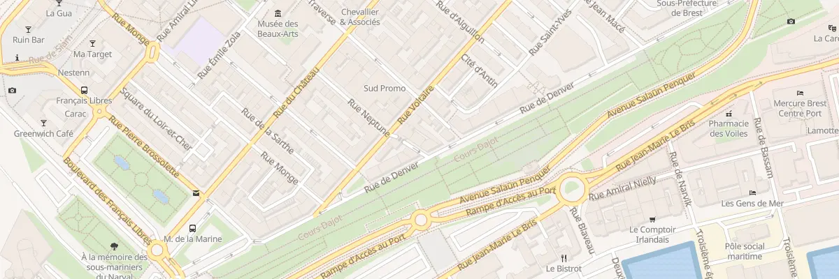 Plan du 3 Rue Neptune à Brest