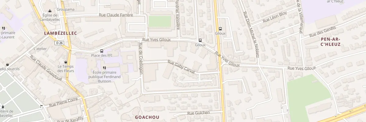 Plan du 95 Rue Gaby Carval à Brest