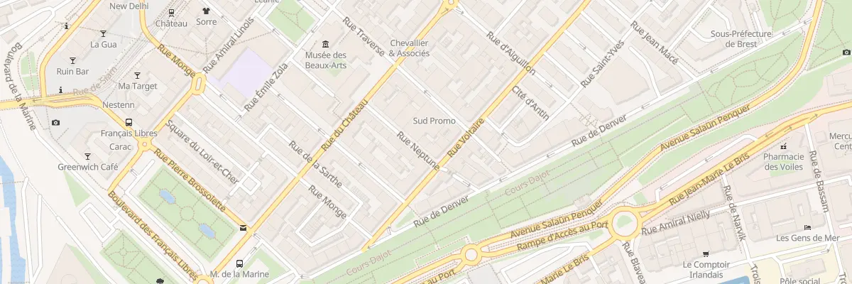 Plan du 7 Rue Neptune à Brest