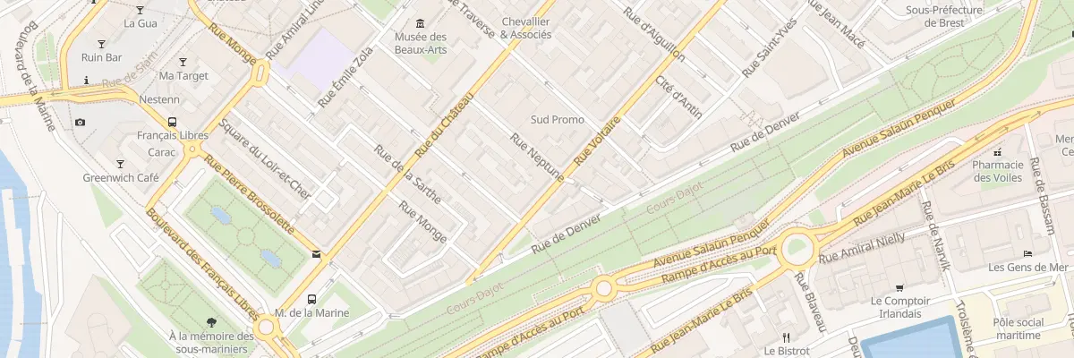Plan du 6 Rue Neptune à Brest