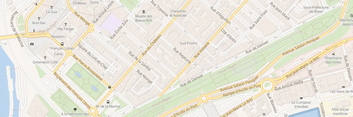 Plan du 8 Rue Neptune à Brest