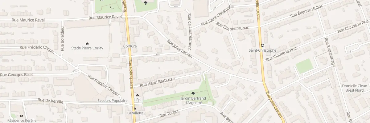 Plan du 102B Rue Jules Lesven à Brest