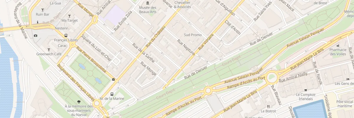 Plan du 1 Rue Duguay Trouin à Brest
