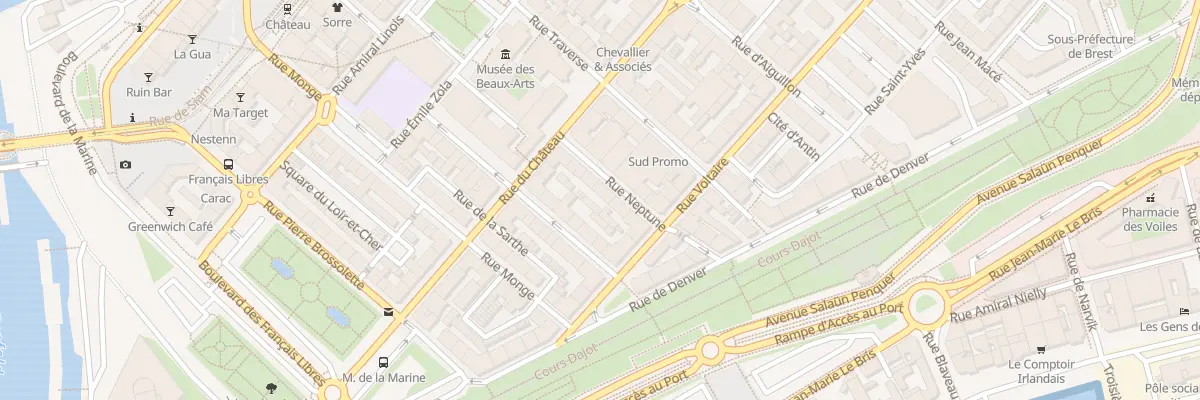 Plan du 10 Rue Neptune à Brest