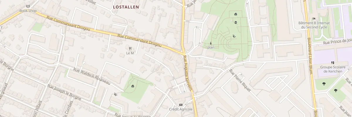 Plan du 2 Rue du Commandant Drogou à Brest