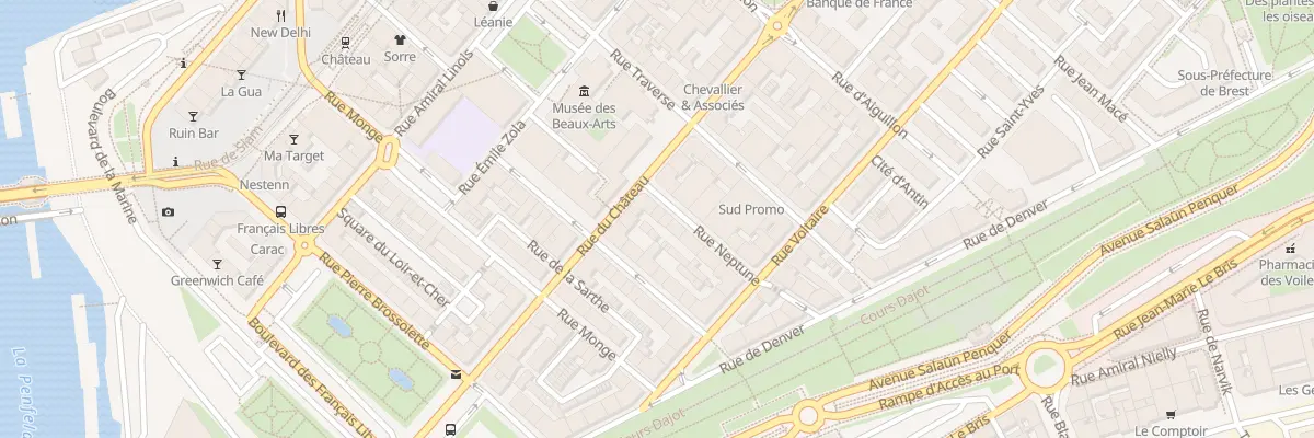 Plan du 16 Rue Neptune à Brest