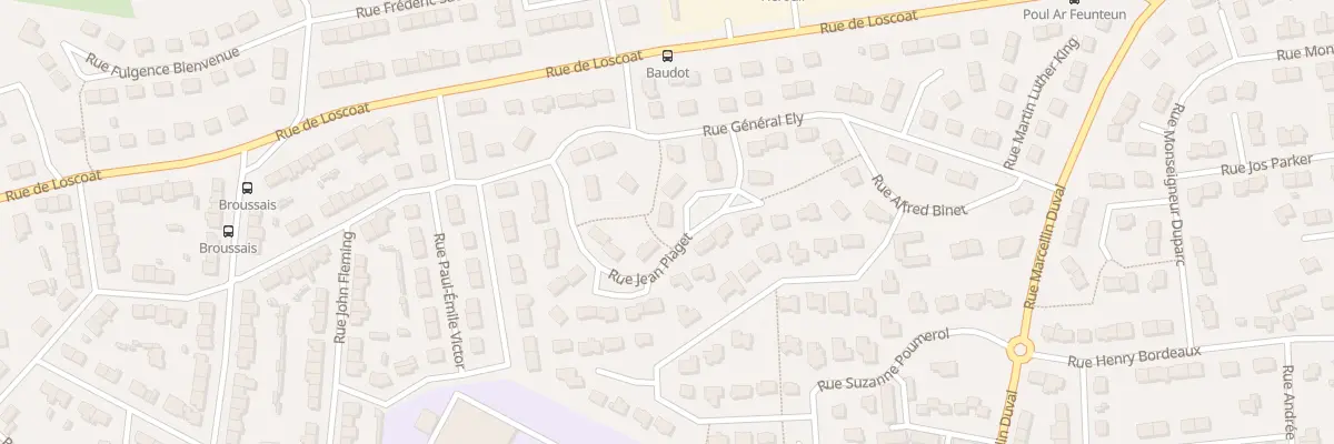 Plan du 9 Rue Jean Piaget à Brest