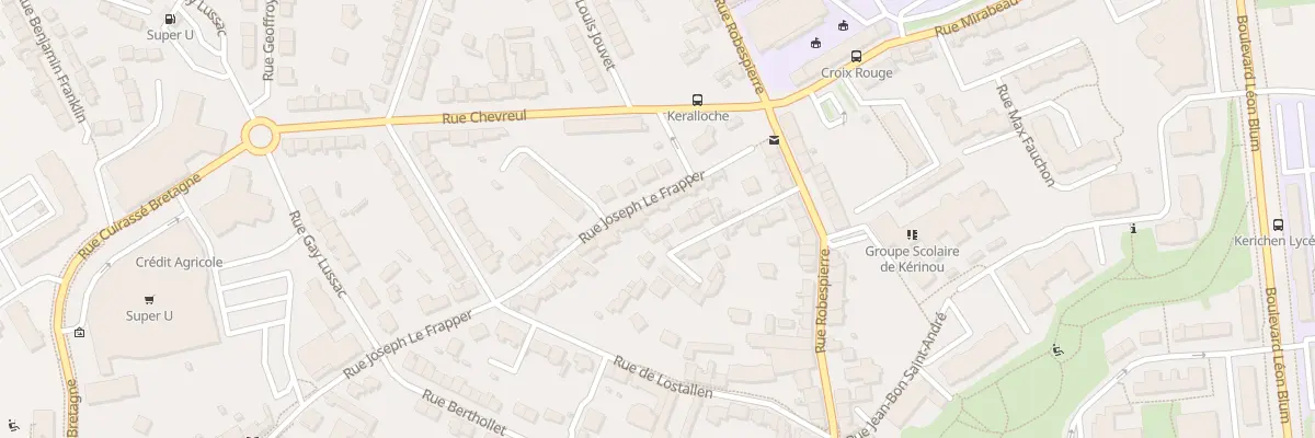 Plan du 18 Rue Joseph Le Frapper à Brest