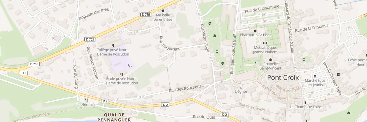 Plan du 5 Rue des Jardins à Pont-Croix