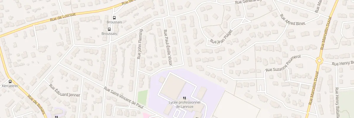 Plan du 10 Rue Paul-Emile Victor à Brest