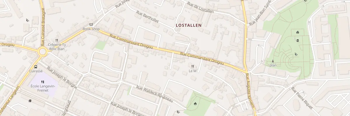 Plan du 28 Rue du Commandant Drogou à Brest