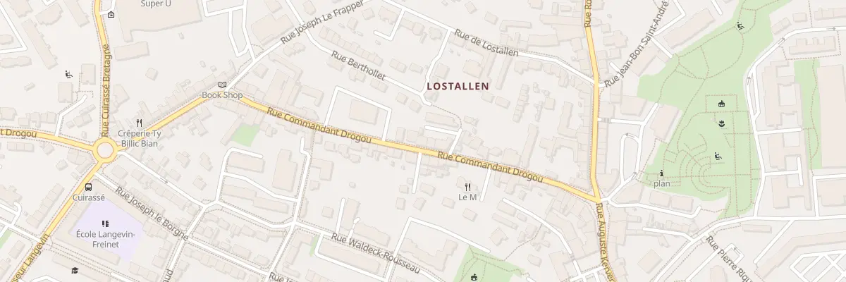 Plan du 27 Rue du Commandant Drogou à Brest