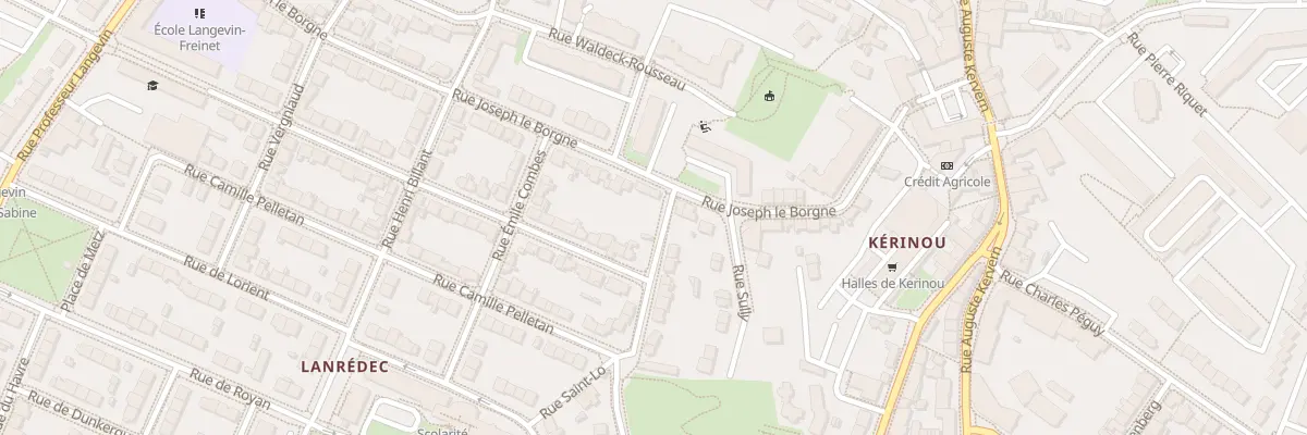 Plan du 1 Rue Marcel Sembat à Brest