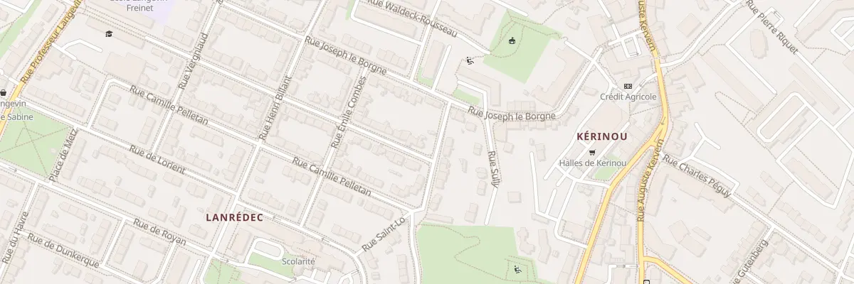 Plan du 1 Rue Albert Thomas à Brest