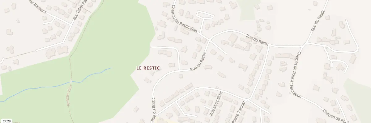 Plan du 9000 Rue du Restic à Brest