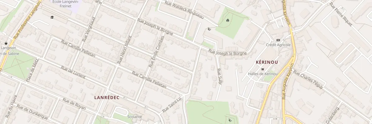Plan du 3 Rue Albert Thomas à Brest