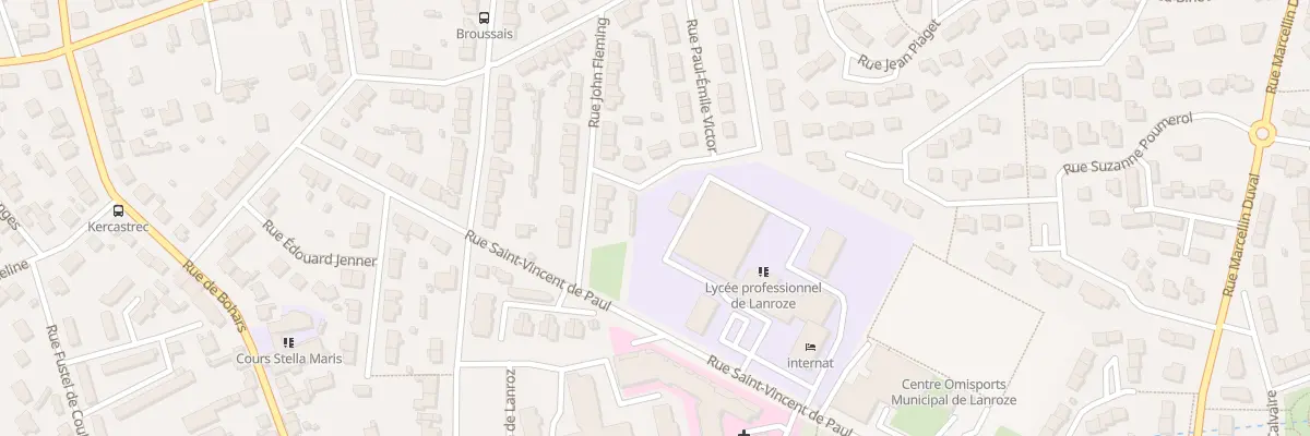 Plan du 40 Rue St-Vincent de Paul à Brest