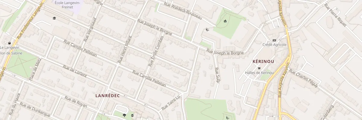 Plan du 5 Rue Albert Thomas à Brest