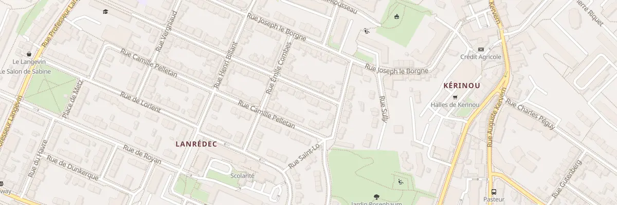 Plan du 8 Rue Albert Thomas à Brest