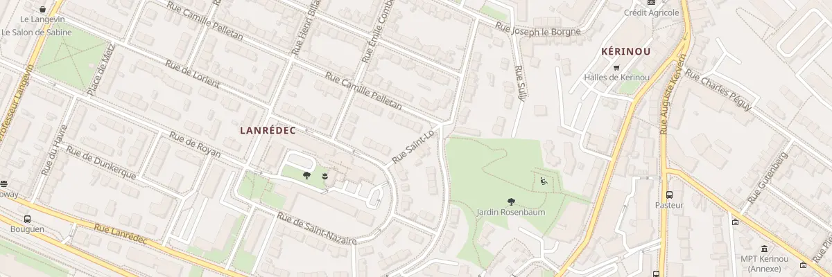 Plan du 2 Rue Camille Pelletan à Brest