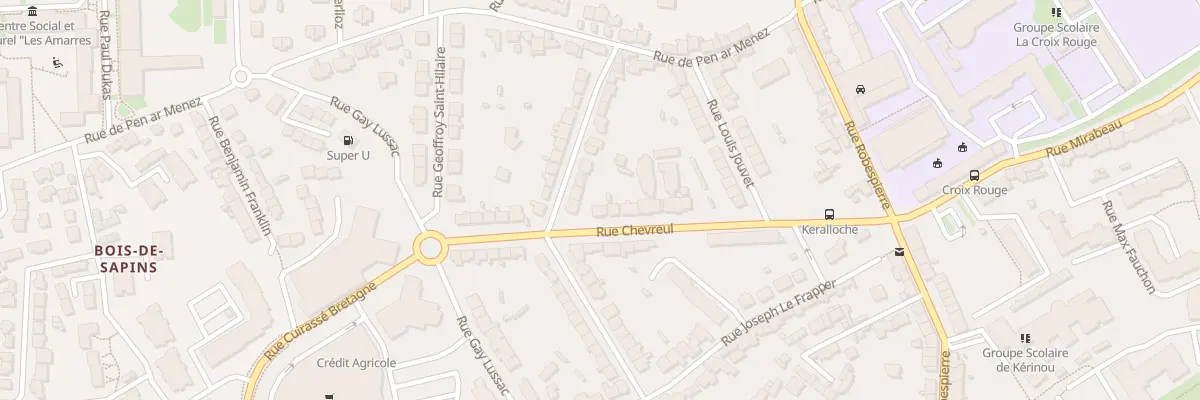 Plan du 12 Rue Chevreul à Brest