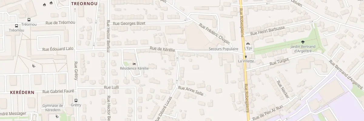 Plan du 14 Rue de Kérélie à Brest