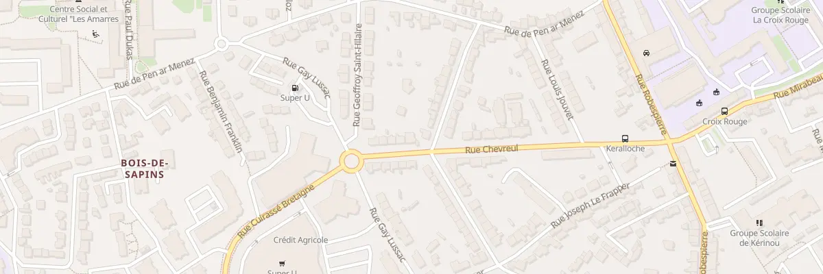 Plan du 10 Rue Chevreul à Brest