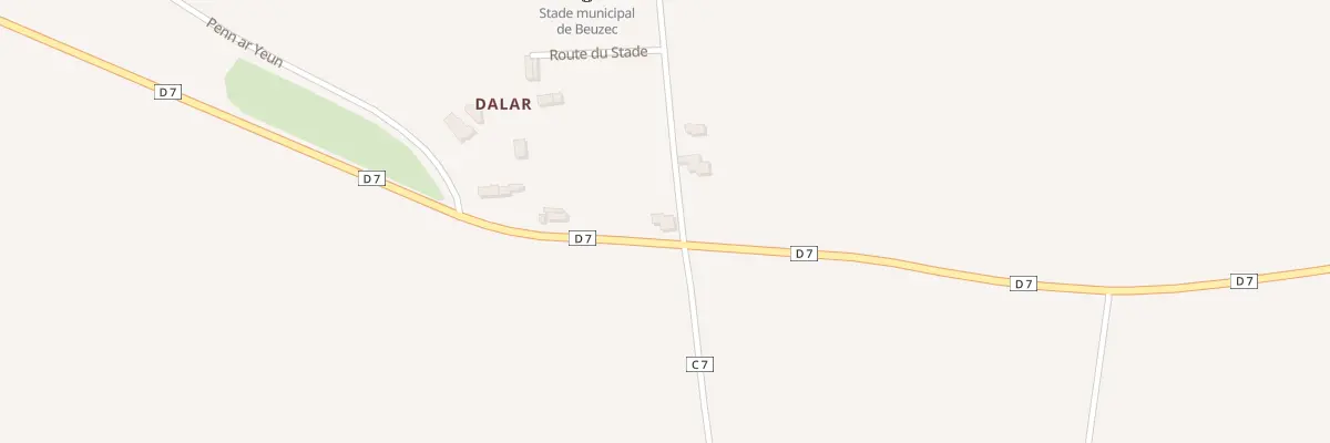 Plan du 247 Dalar à Beuzec-Cap-Sizun