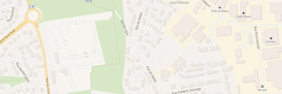Plan du 75 Rue du Restic à Brest